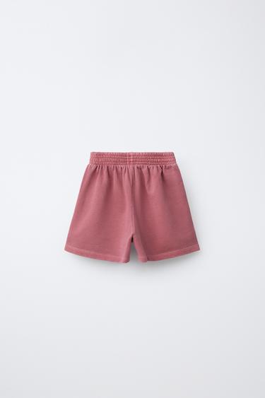 BASIC PLUSH BERMUDA SHORTS - Bright red by Zara - Image 1
