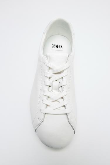 ZAPATILLA PIEL - Blanco de Zara