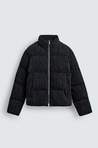 CROPPED FIT PADDED JACKET - Blue by Zara