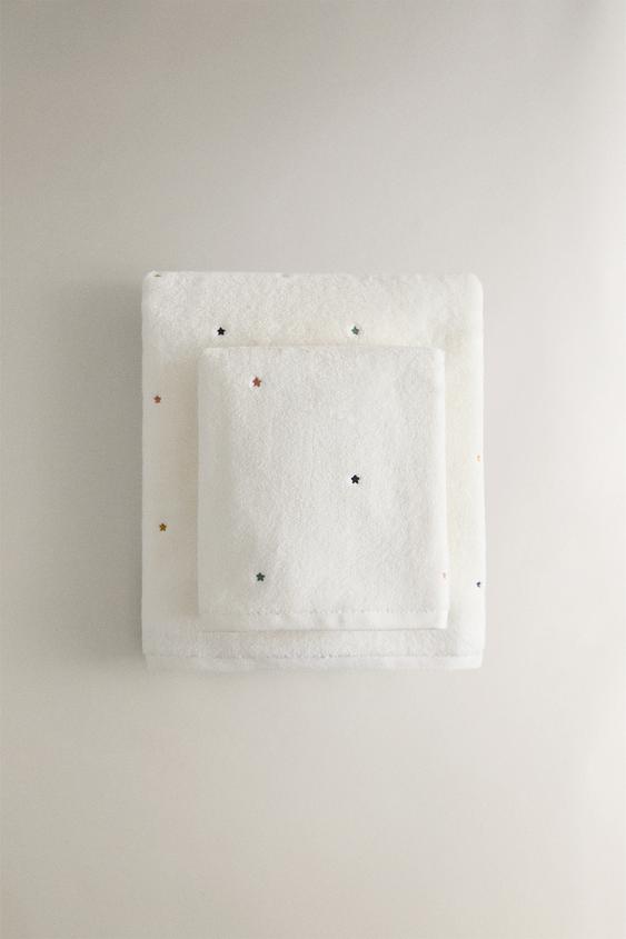 CHILDREN'S STAR BATH TOWEL - Oyster-white | ZARA Canada
