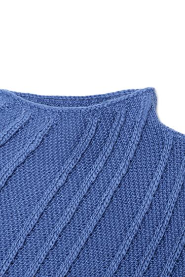 TEXTURED KNIT WAISTCOAT - Bluish by Zara