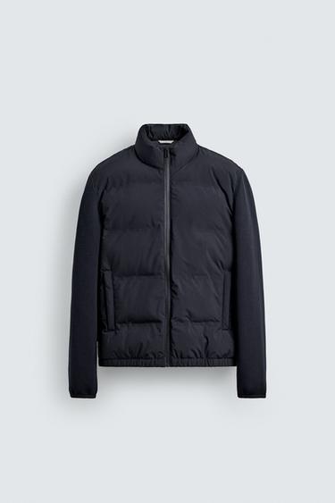 COMBINED QUILTED JACKET - Navy blue by Zara