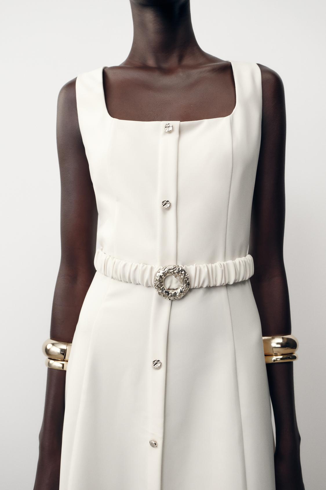 V-Neck Hardware One-Piece Swimsuit