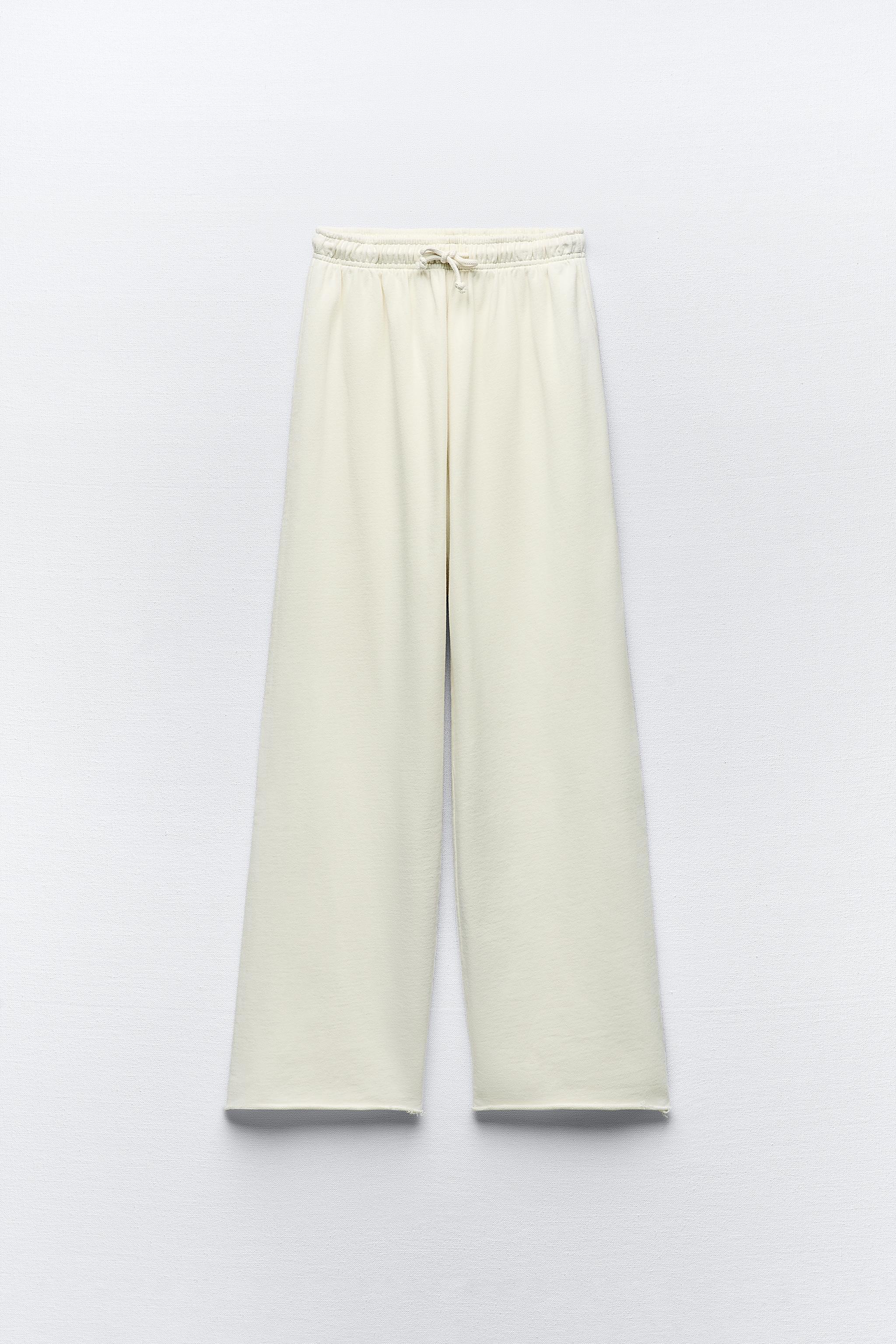 washed effect wide leg pants zara