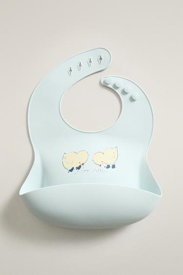 KIDS' SILICONE CHICK BIB — Blue 1