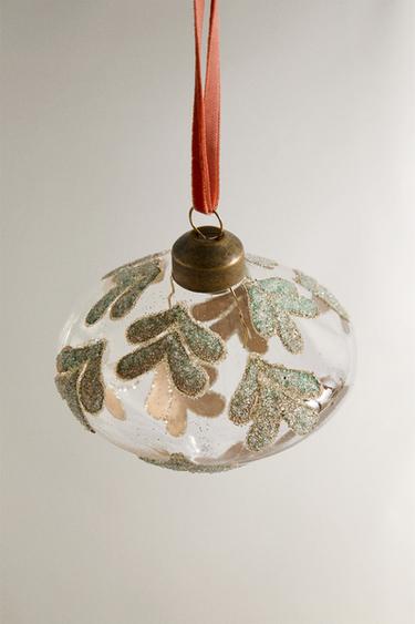 DÉCORATION SAPIN TOUPIE FEUILLES PAILLETTES NOËL - Vert clair de Zara - Image 1