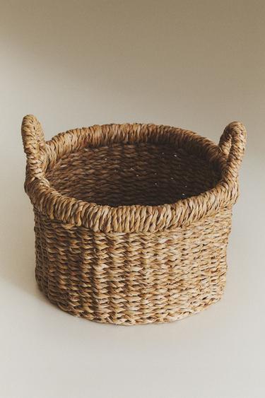 Zara CYLINDRICAL SEAGRASS BASKET - 棕色