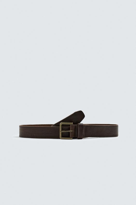 VINTAGE EFFECT LEATHER BELT