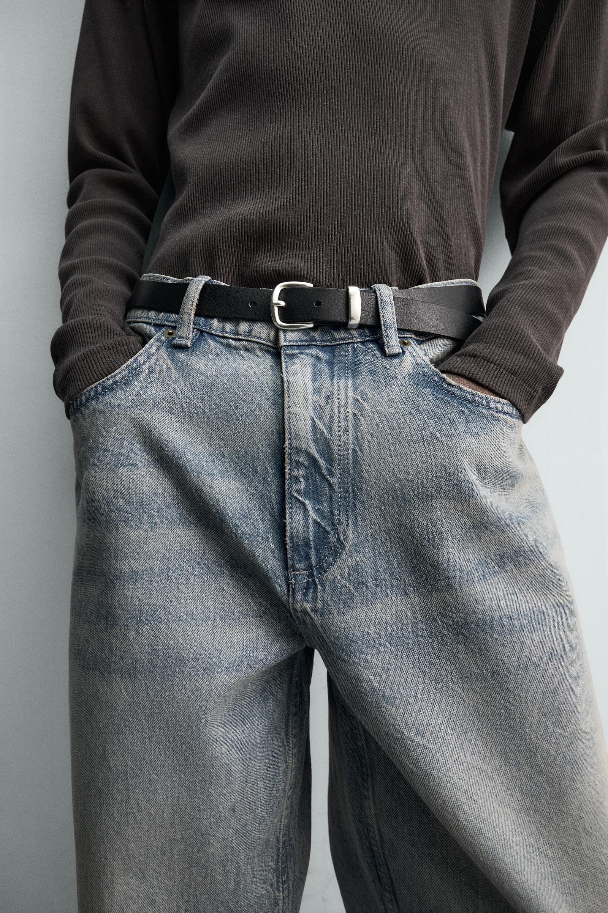 CEINTURE EN CUIR AVEC BOUT RAPPORTÉ