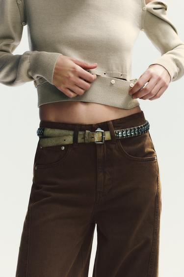 BUTTON DETAIL KNIT SWEATER - Beige by Zara - Image 4