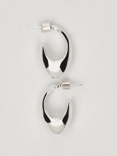 Pendientes aros ovalados - Plata de Zara - Imagen 0