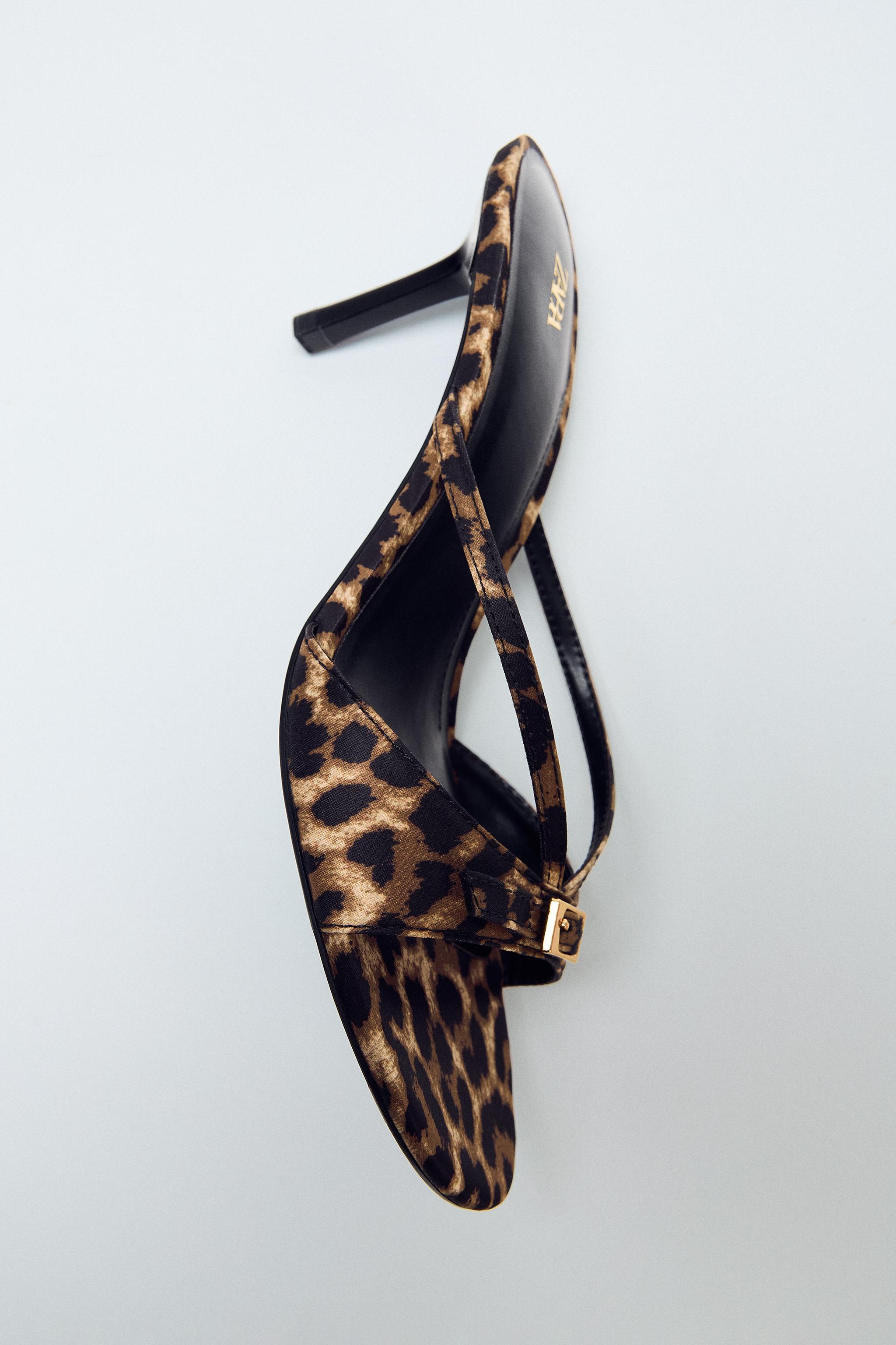 PRINTED HIGH-HEEL SANDALS