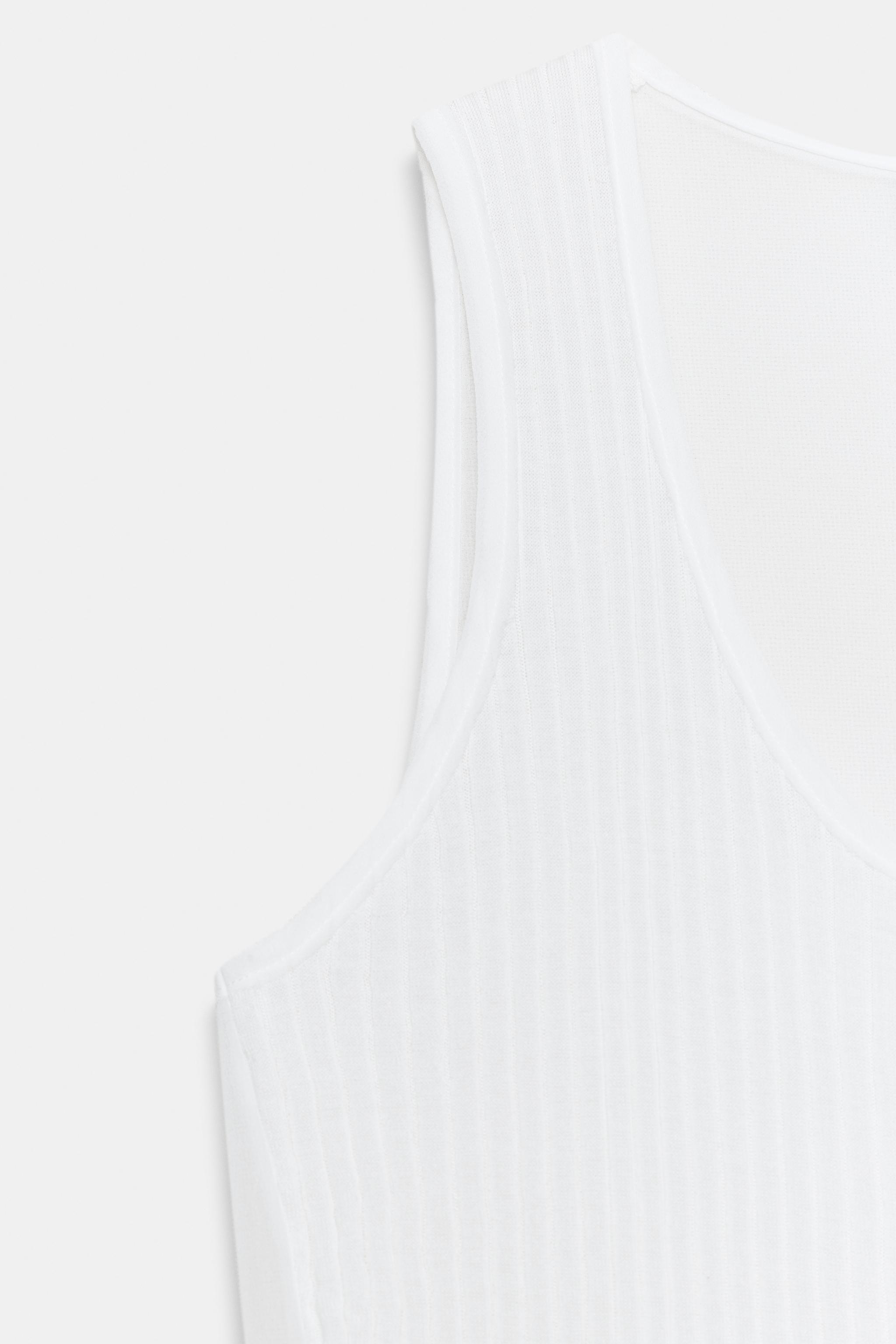 SEMI-SHEER COMBINATION KNIT TOP