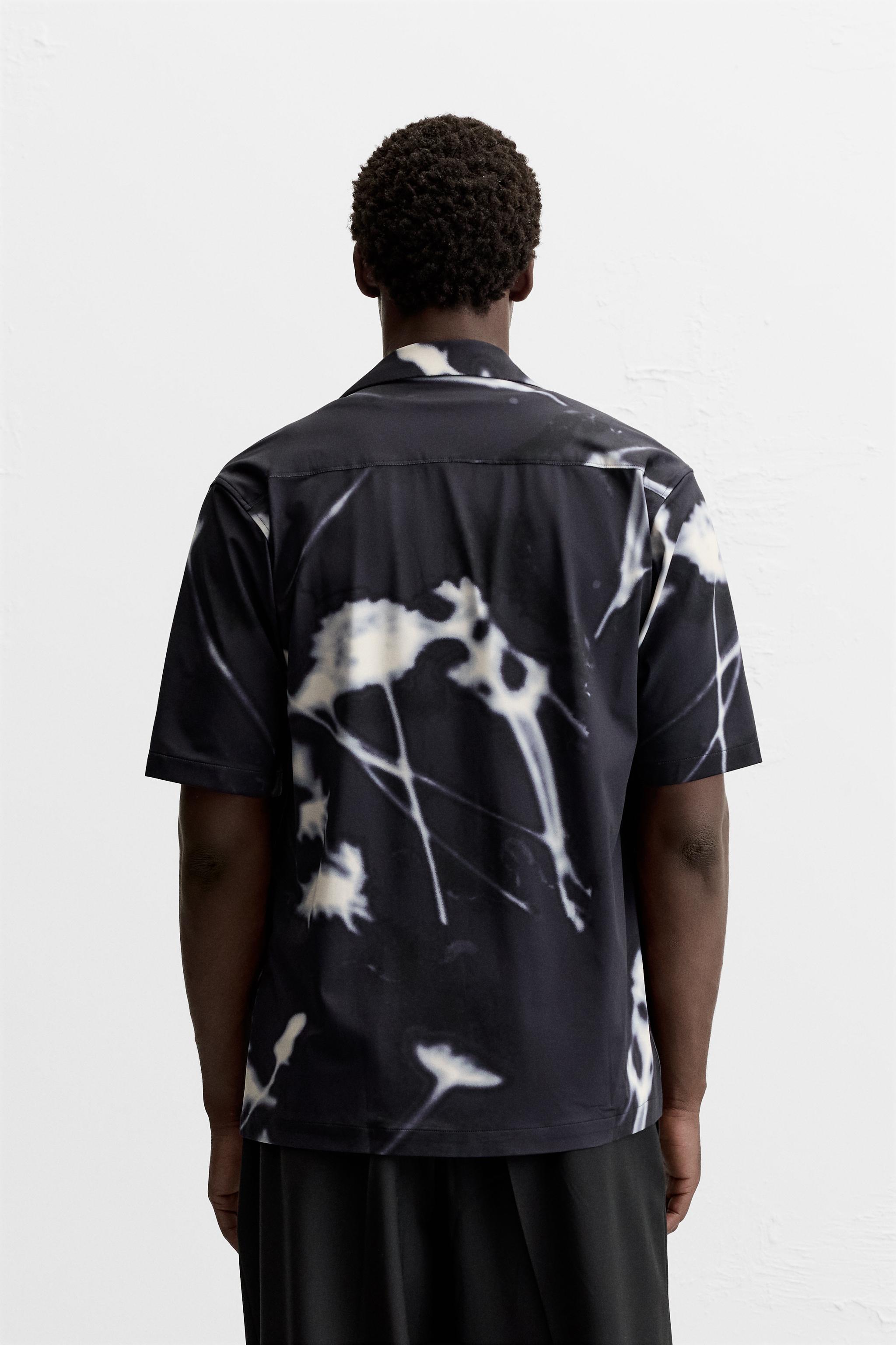 STRETCH FLORAL PRINT SHIRT