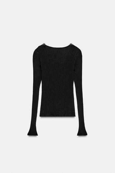 RIBBED TOP - Black by Zara - Image 4