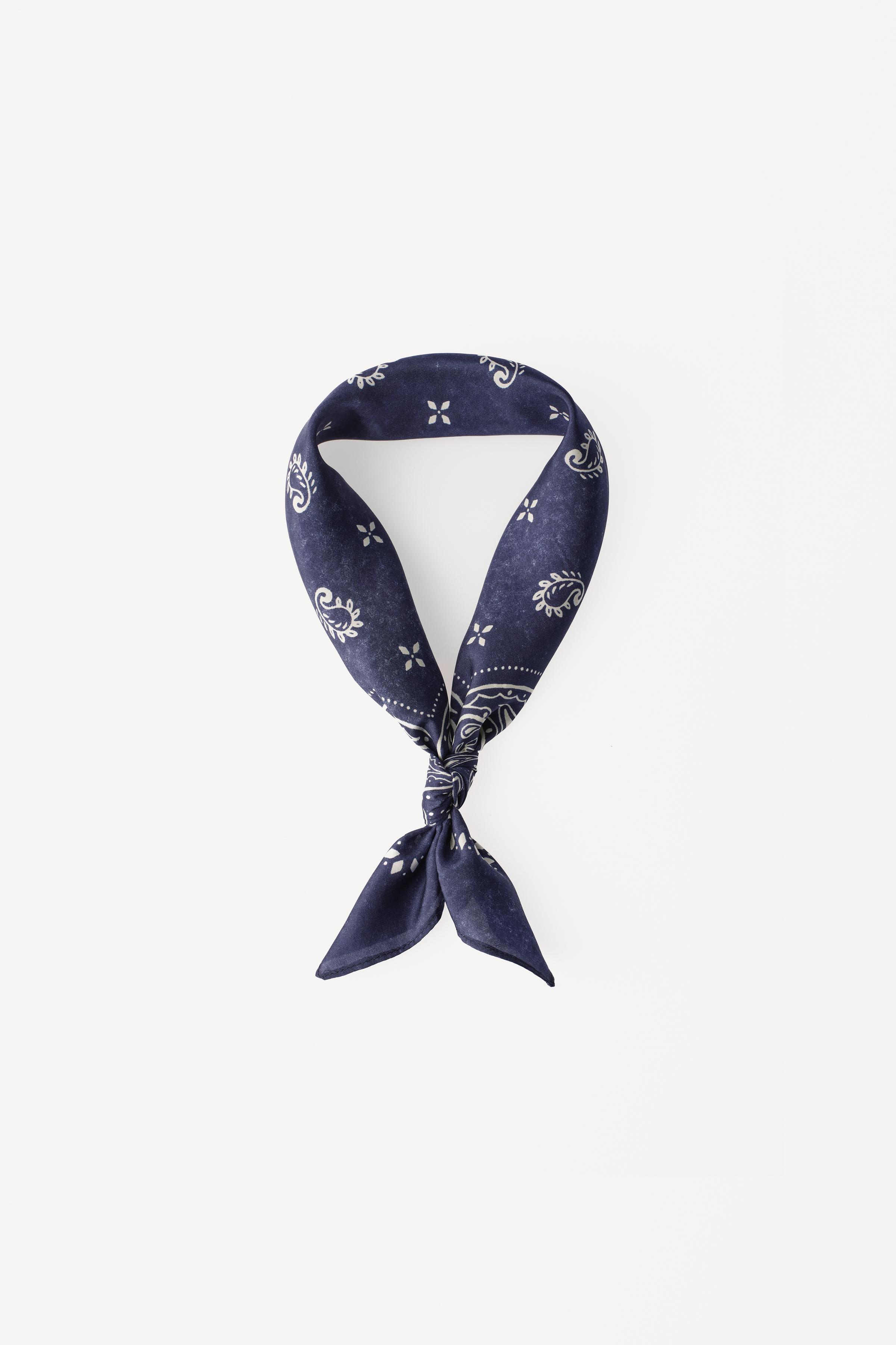 PAISLEY 100% SILK BANDANA WILLY CHAVARRIA X ZARA - Blue | ZARA