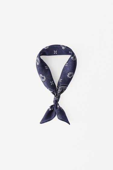 BANDANA PAISLEY 100% SOIE WILLY CHAVARRIA X ZARA - Bleu de Zara - Image 3
