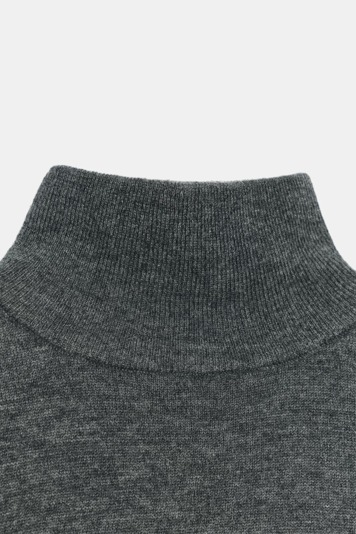 Женский свитер Zara 100% Extra-Soft Wool, цвет: Серый — фото 9