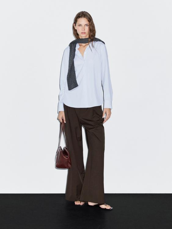 Striped stretch shirt