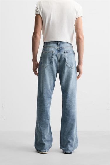 RIPPED FLARE FIT JEANS - Mid-blue by Zara - Image 2