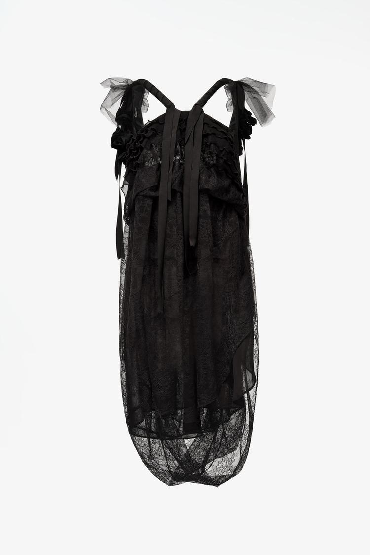 Vestido volantes encaje tul limited edition
