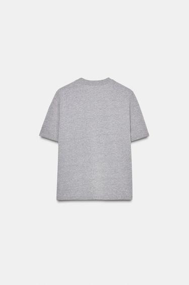 SHIMMER TEXT T-SHIRT - Grey marl by Zara - Image 6
