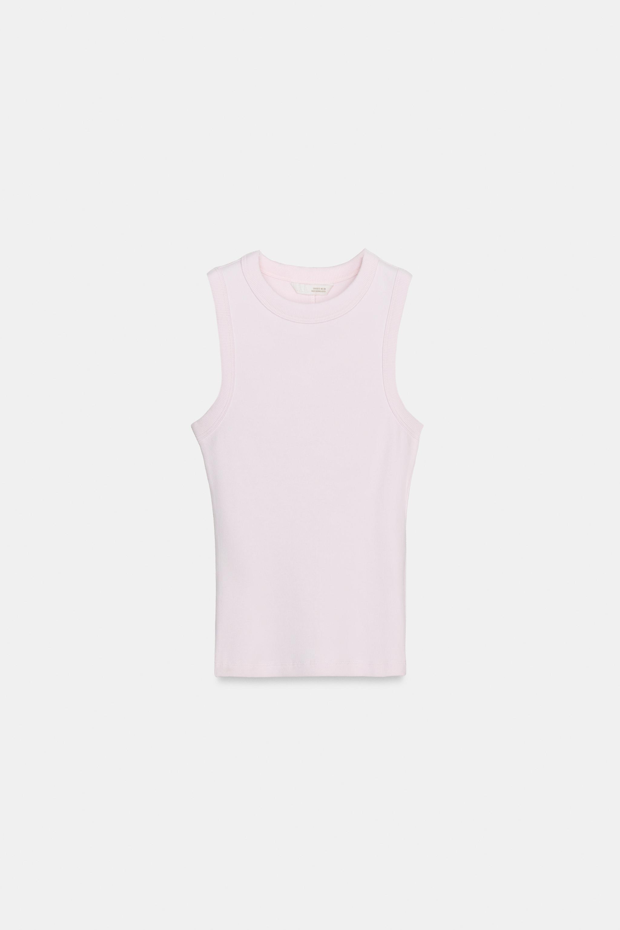 RIB TANK TOP - Pastel pink | ZARA United States
