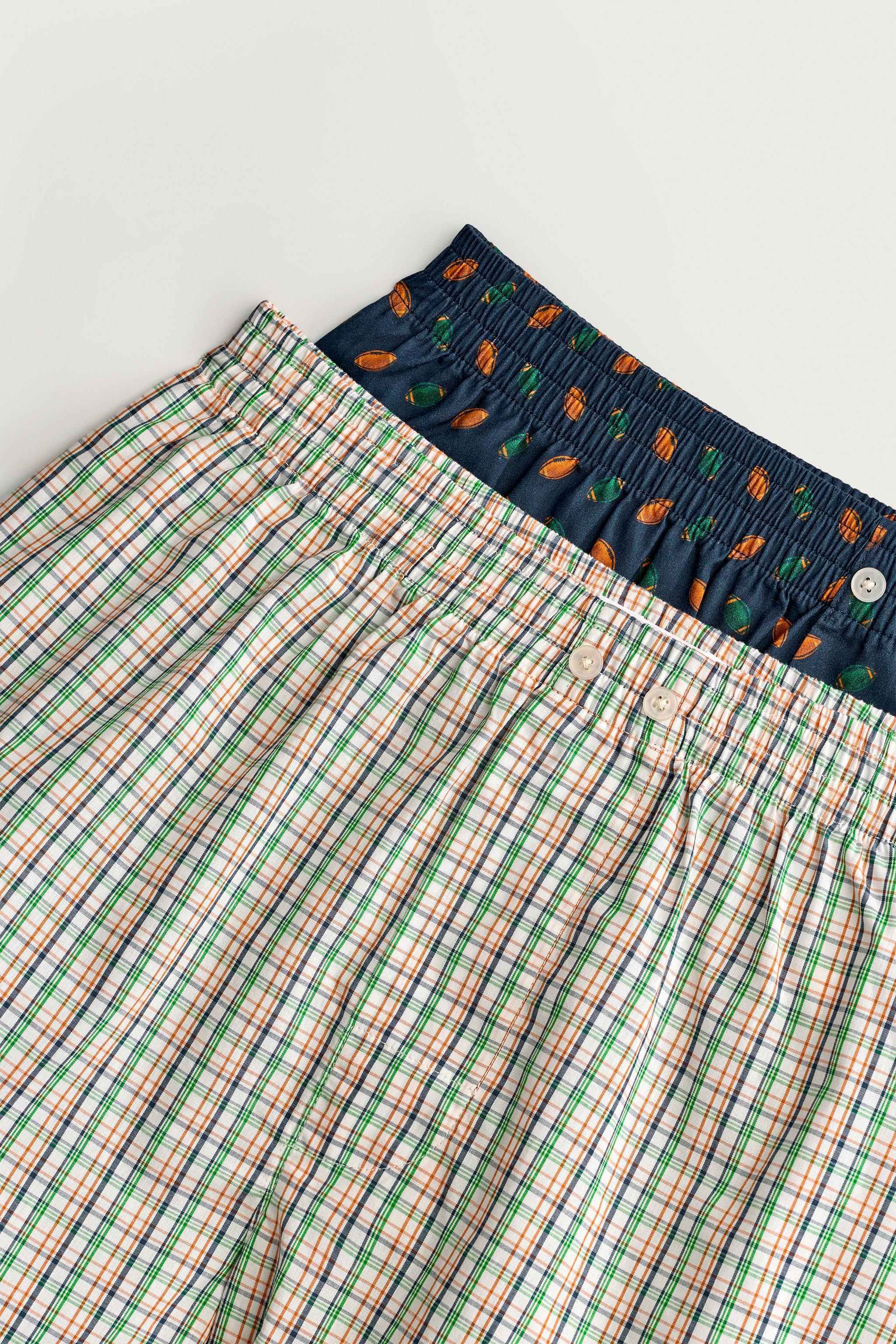 LOT DE 2 BOXERS EN POPELINE ASSOCIÉS
