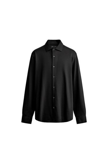 Zara REGULAR FIT SHIRT - Black