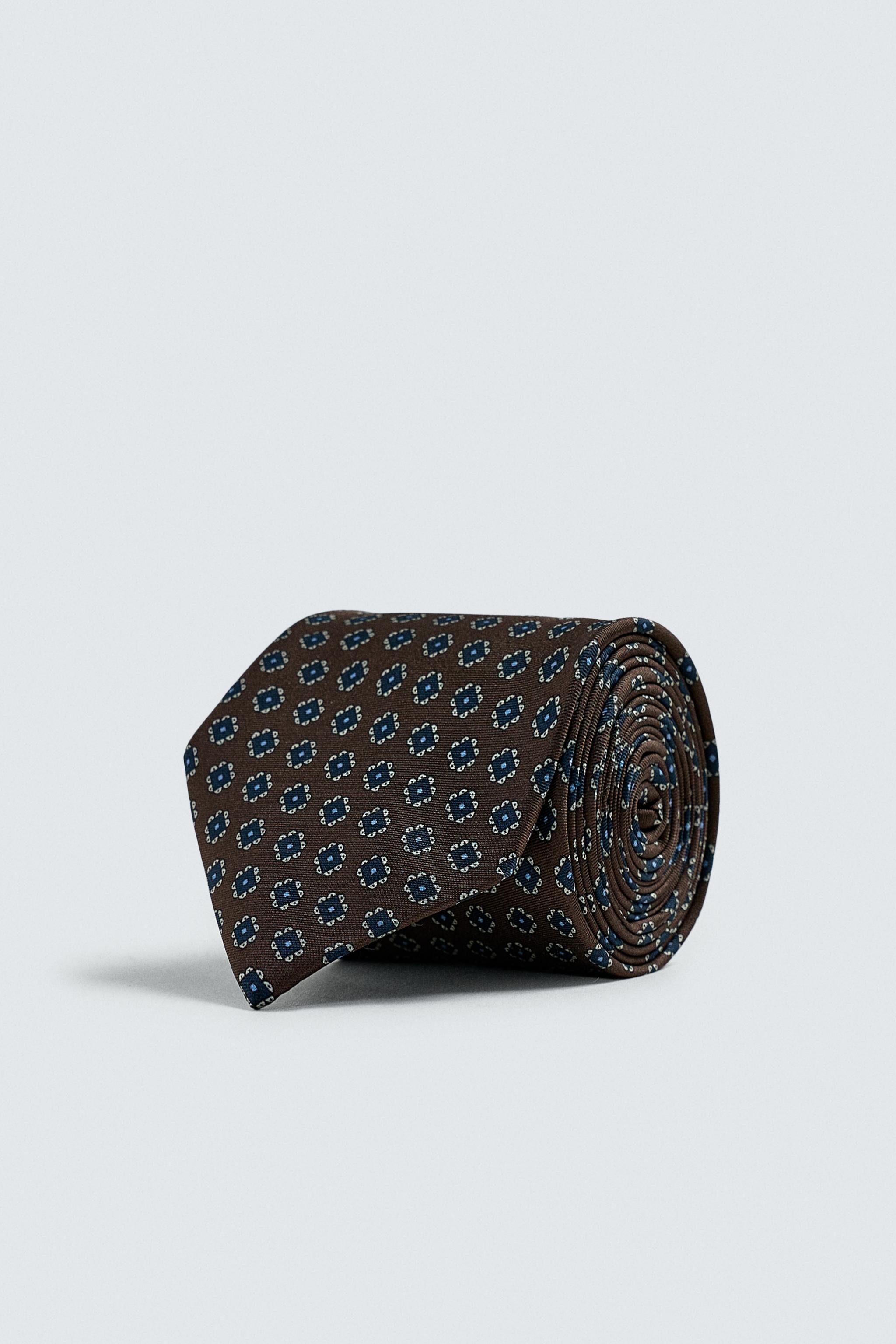 CRAVATE JACQUARD GÉOMÉTRIQUE 100% SOIE