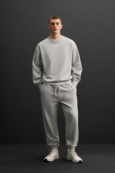 Zara CREW NECK SWEATSHIRT - Gray marl
