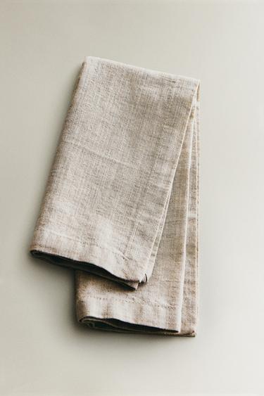 FADED LINEN NAPKIN PACK - Light beige by Zara