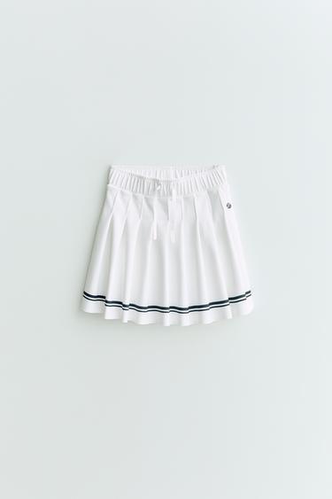 FALDA BERMUDA TABLAS - Blanco de Zara