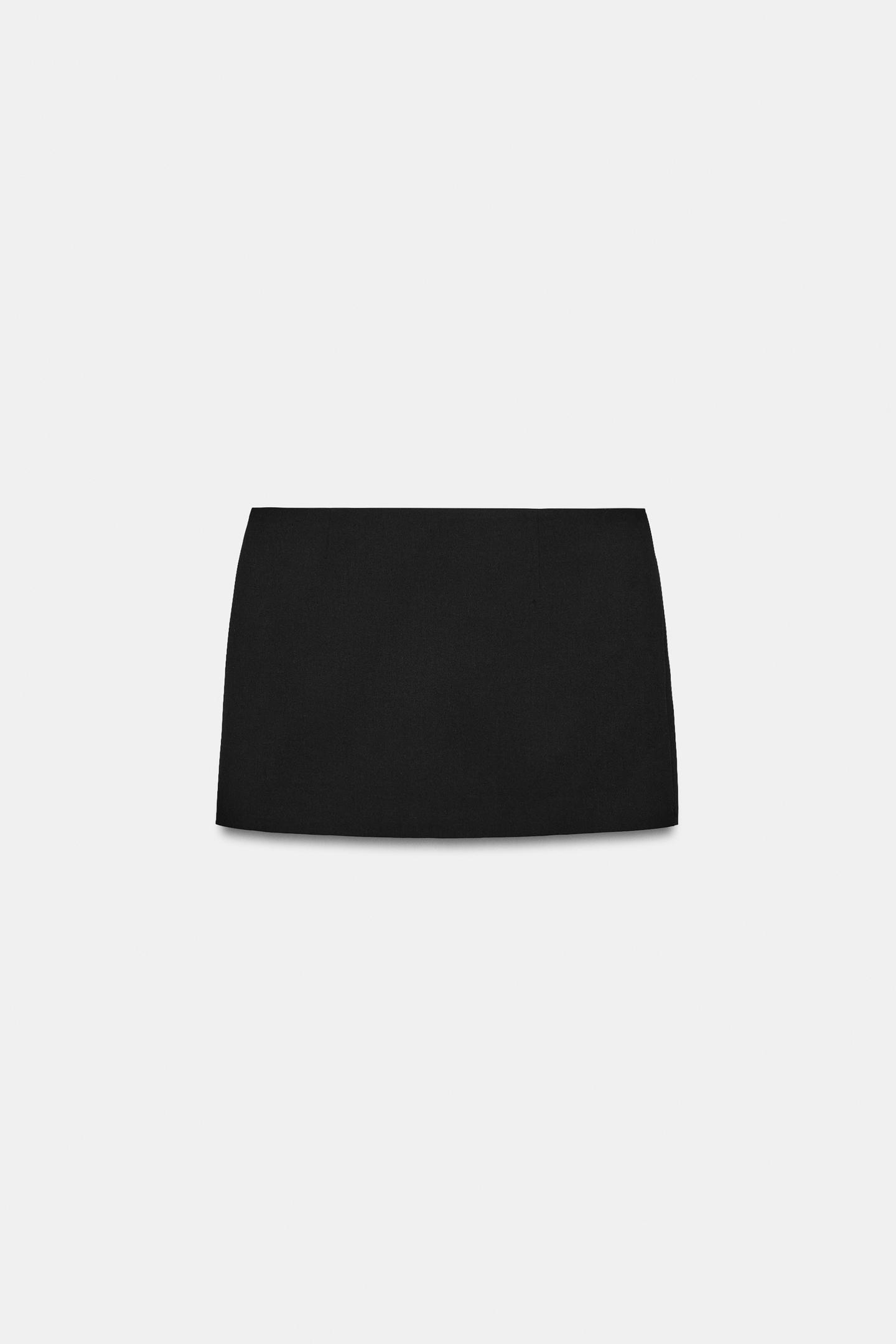 Женская юбка Zara Mini, цвет: Чёрный — фото 8