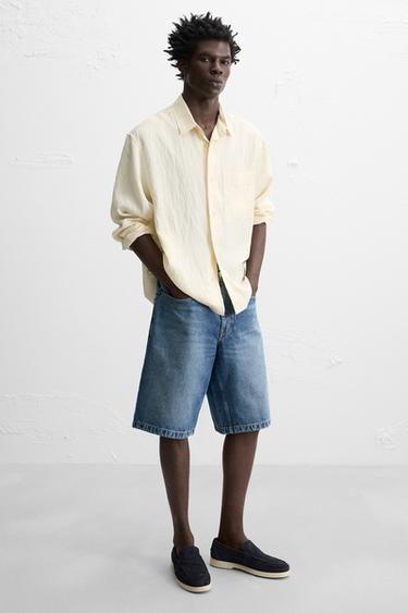 CASUAL LEATHER LOAFERS - Blue by Zara - Image 0