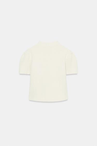 VESTE STRUCTURÉE EN MAILLE - Écru de Zara - Image 7