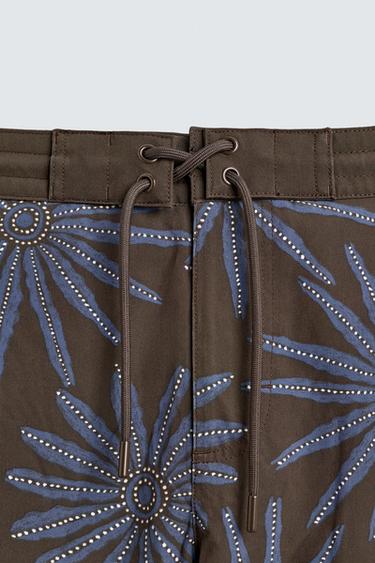 MAILLOT DE BAIN LONG À IMPRIMÉ FLORAL - Marron de Zara - Image 2