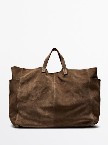 Grand sac cabas en croûte de cuir - Bis de Zara - Image 0