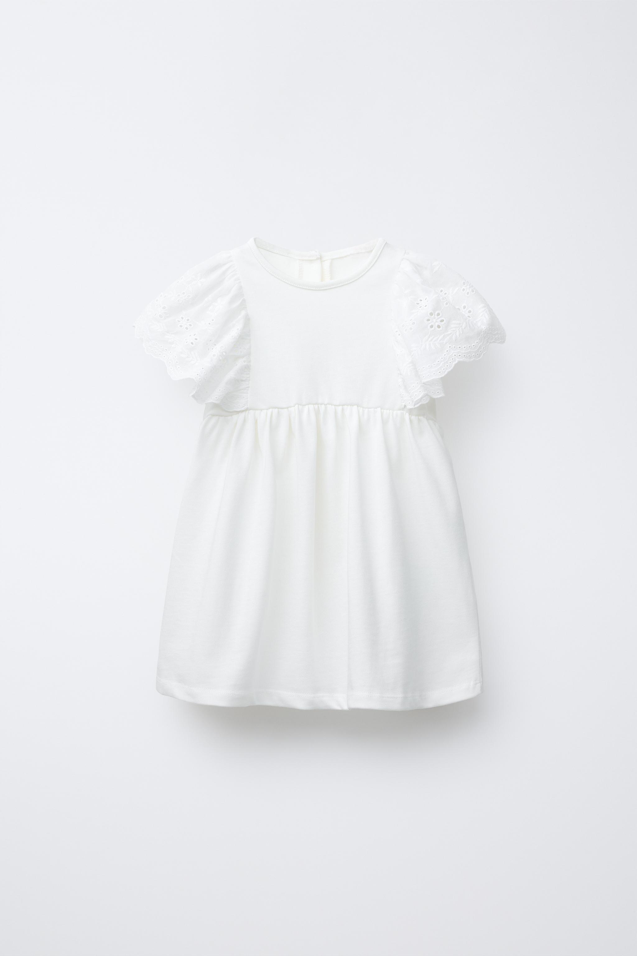 フリルコンビワンピース - ホワイト | ZARA Japan / 日本