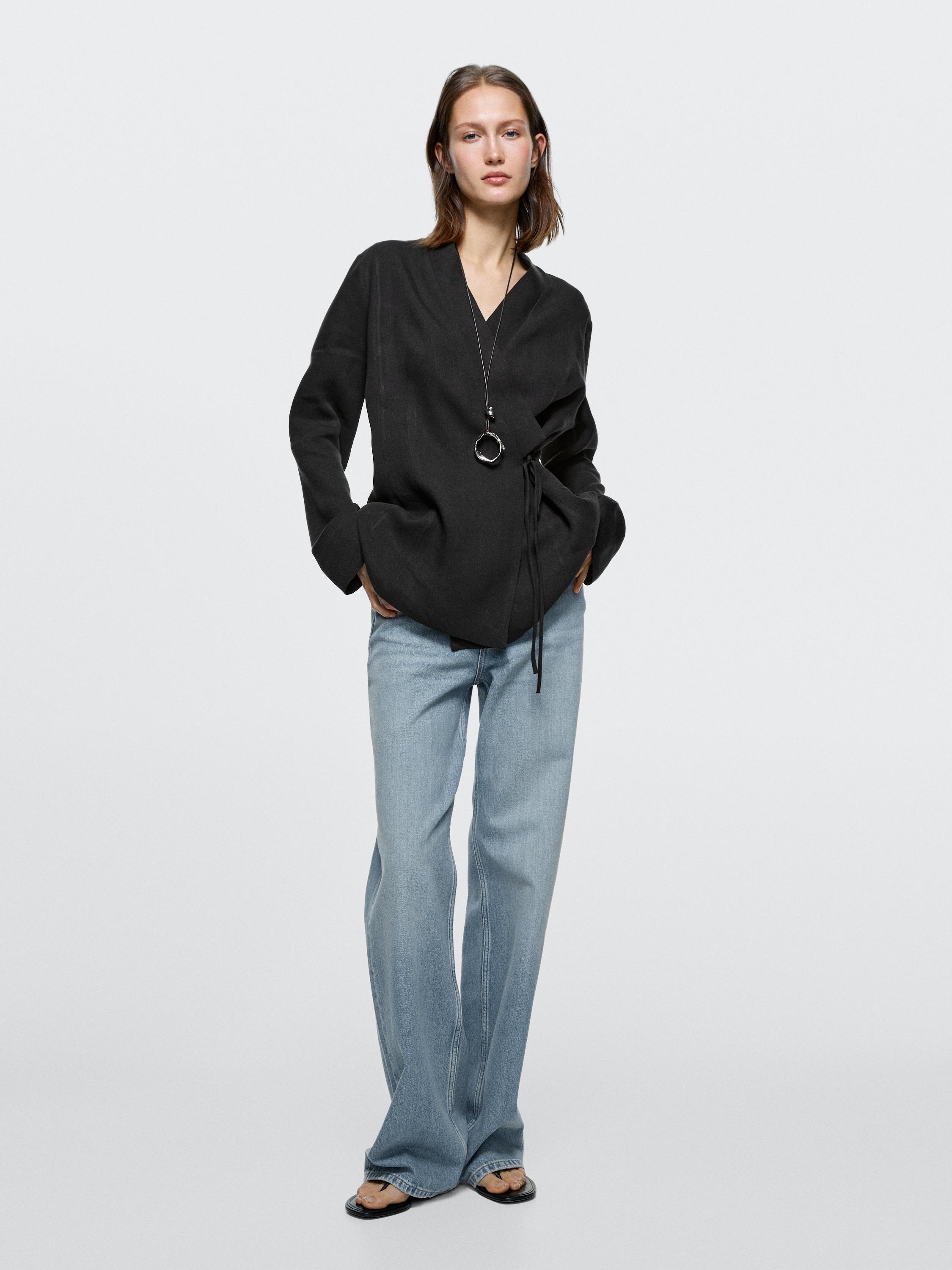 High-waist wide-leg jeans