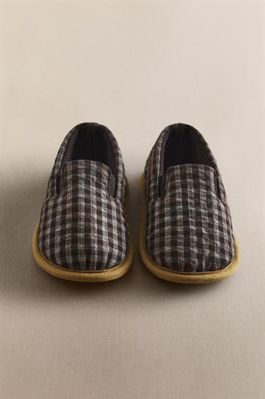 KIDS' GINGHAM SLIPPERS - Brown by Zara - Image 5