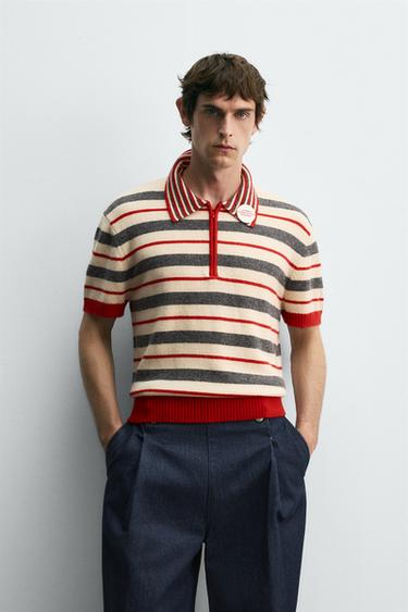 Zara HARRY LAMBERT FOR ZARA X DISNEY 條紋針織POLO衫 - 條紋
