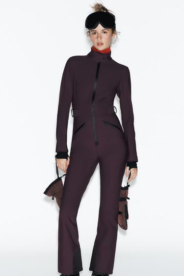 WATER-RESISTANT WINDPROOF RECCO® TECHNOLOGY SKI COLLECTION JUMPSUIT - Burgundy by Zara - Image 4