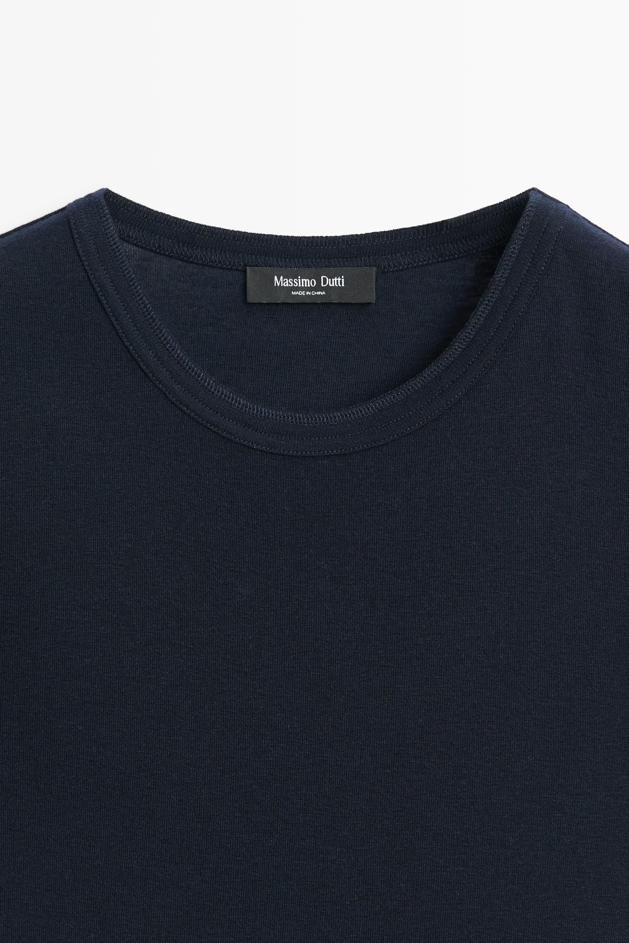 T-shirt en laine à double finition