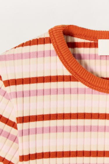 LIMITED EDITION STRIPED CROPPED T-SHIRT - Multicoloured by Zara - Image 7