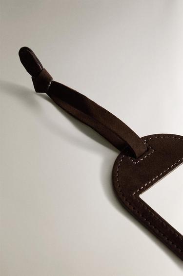 LARGE LEATHER ID TAGS (PACK OF 2) - Dark brown by Zara - Image 2