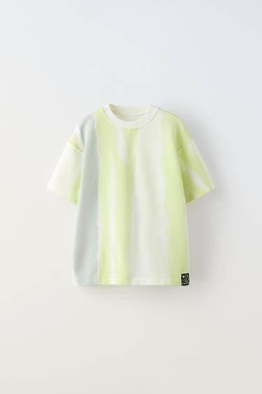 Zara TIE DYE SHORT SLEEVE SWEATSHIRT - Multicolored - Image 0