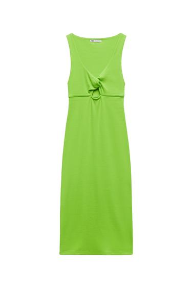 RIBBED CUT-OUT DRESS