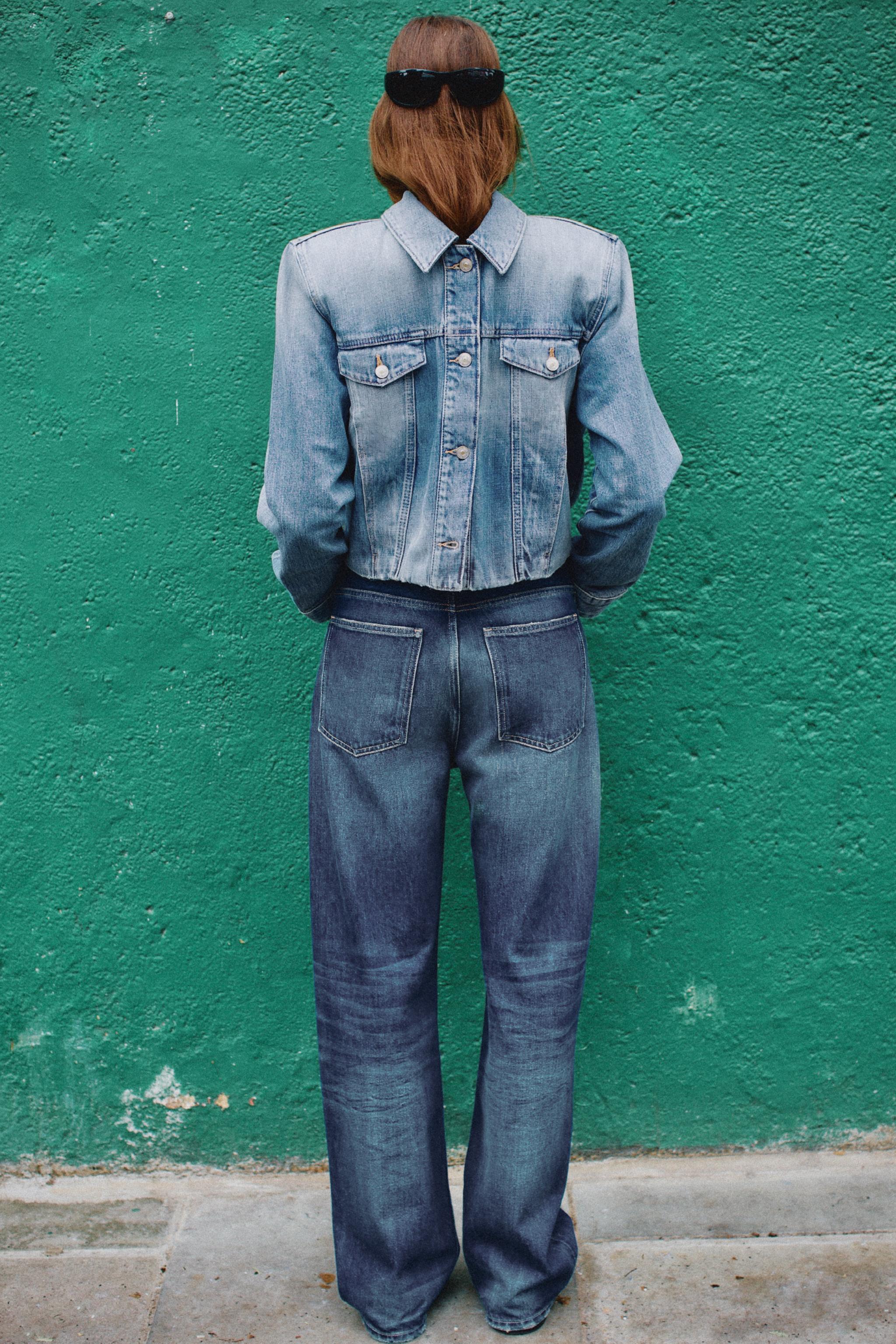 VESTE EN JEAN TRF ÉPAULETTES