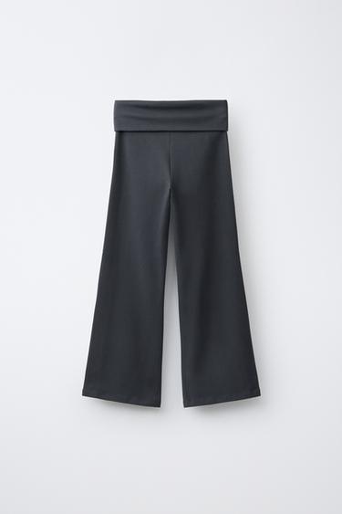 FLARE LEGGINGS WITH SIDE STRIPES - Anthracite grey by Zara - Image 1